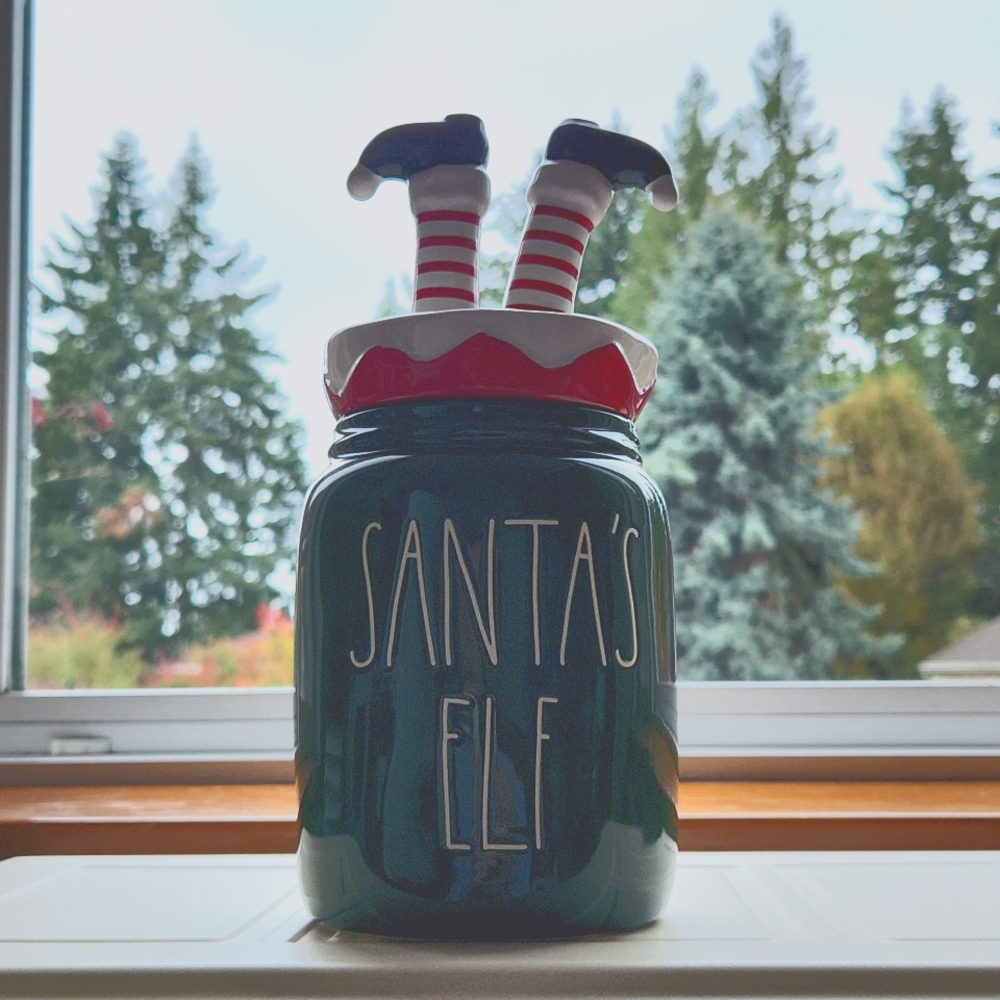 Rae Dunn Santa's Elf Canister
